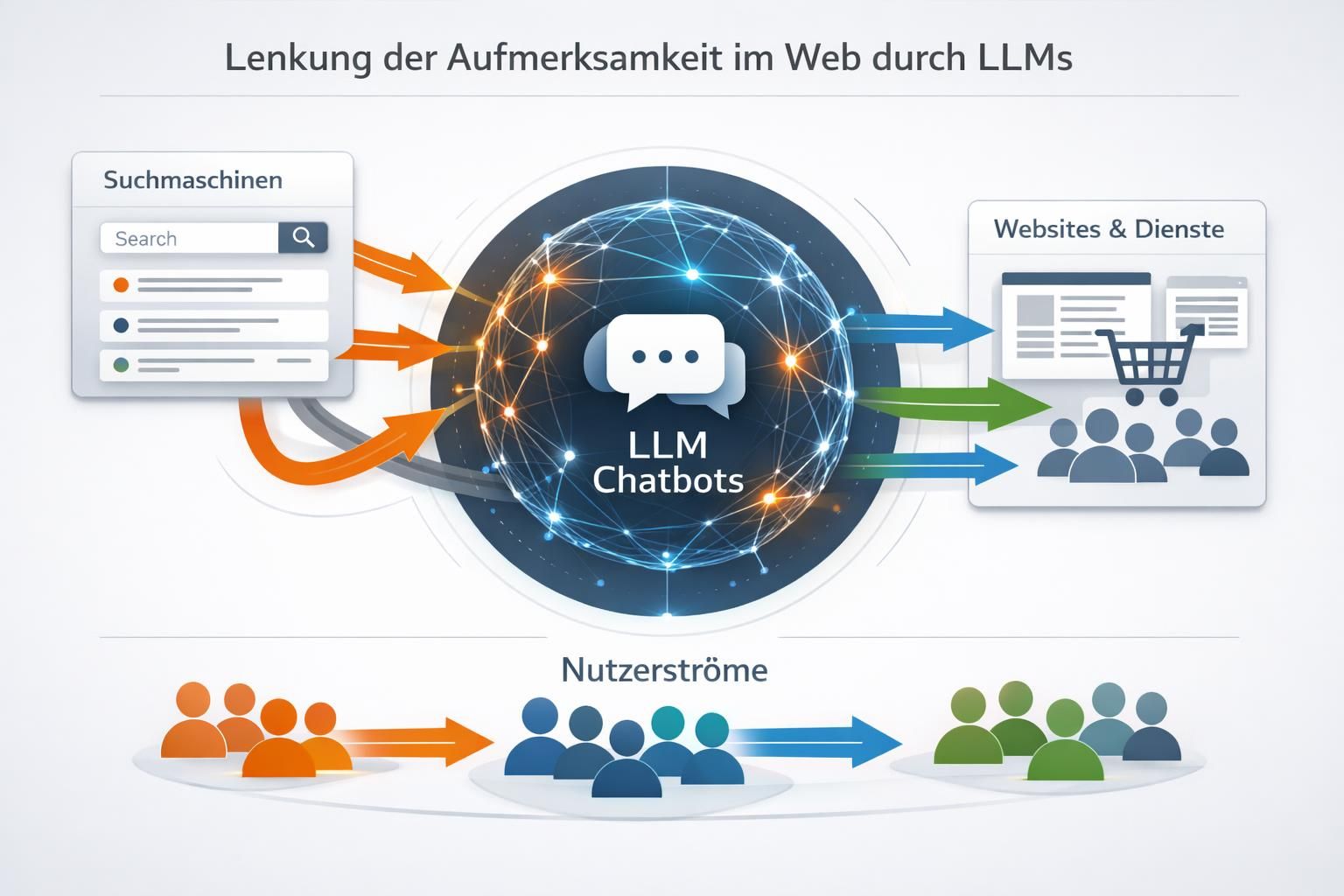 erfahren sie, wie large language models (llms) die aufmerksamkeit im web neu verteilen und die digitale interaktion verändern.