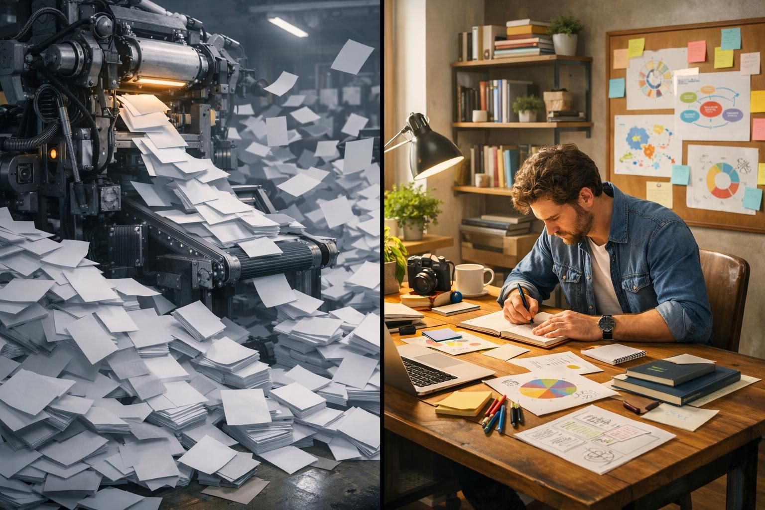 entdecken sie die unterschiede zwischen generiertem content und strategischem content und erfahren sie, wie sie beide effektiv einsetzen können.