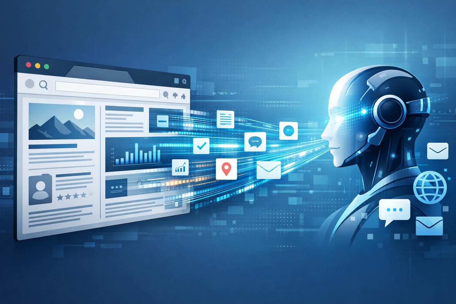 entdecken sie, wie ki-schnittstellen das traditionelle klicken in der webnavigation ablösen und den weg zu einem nahtlosen, navigationsfreien web ebnen.