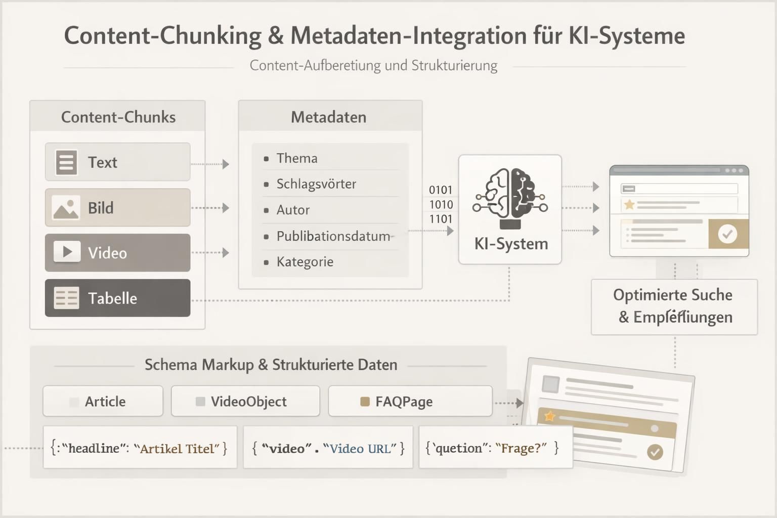 erfahren sie, wie inhalte optimal strukturiert werden müssen, damit sie von ki-systemen effektiv erkannt und genutzt werden können.